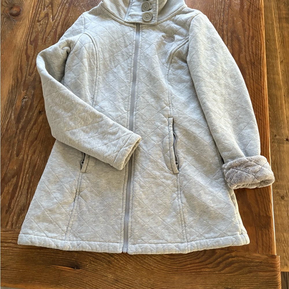 The North Face Light Gray Teddy Jacket
